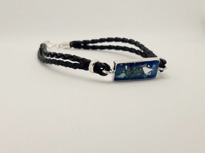 Kamlay Bracelet - Unisex Real Leather and Sterling Silver Bracelet