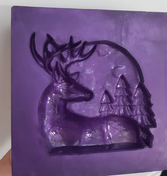 3D Deer and Moon Silicone Mould