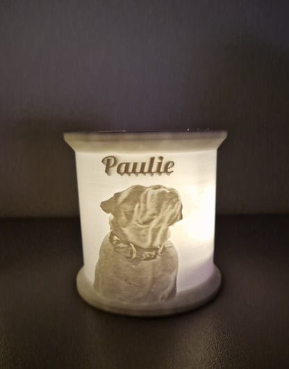 Personalised Lithophane Tealight Holder