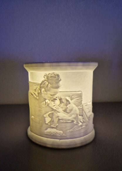 Personalised Lithophane Tealight Holder