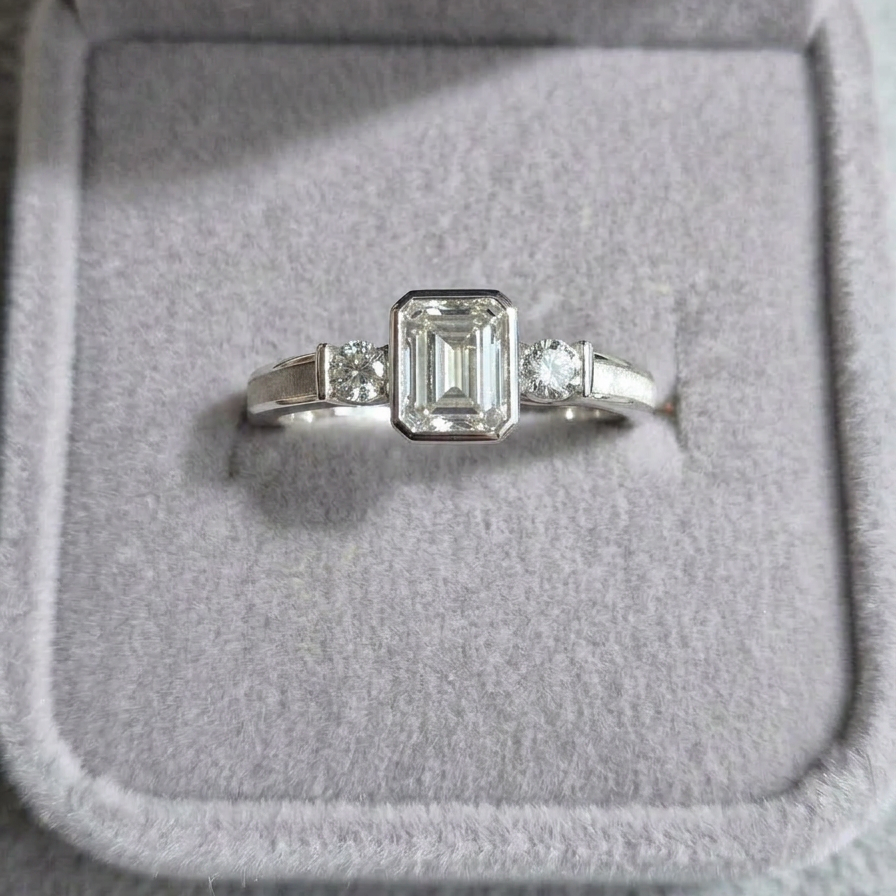 Jasmine Emerald Cut Ring
