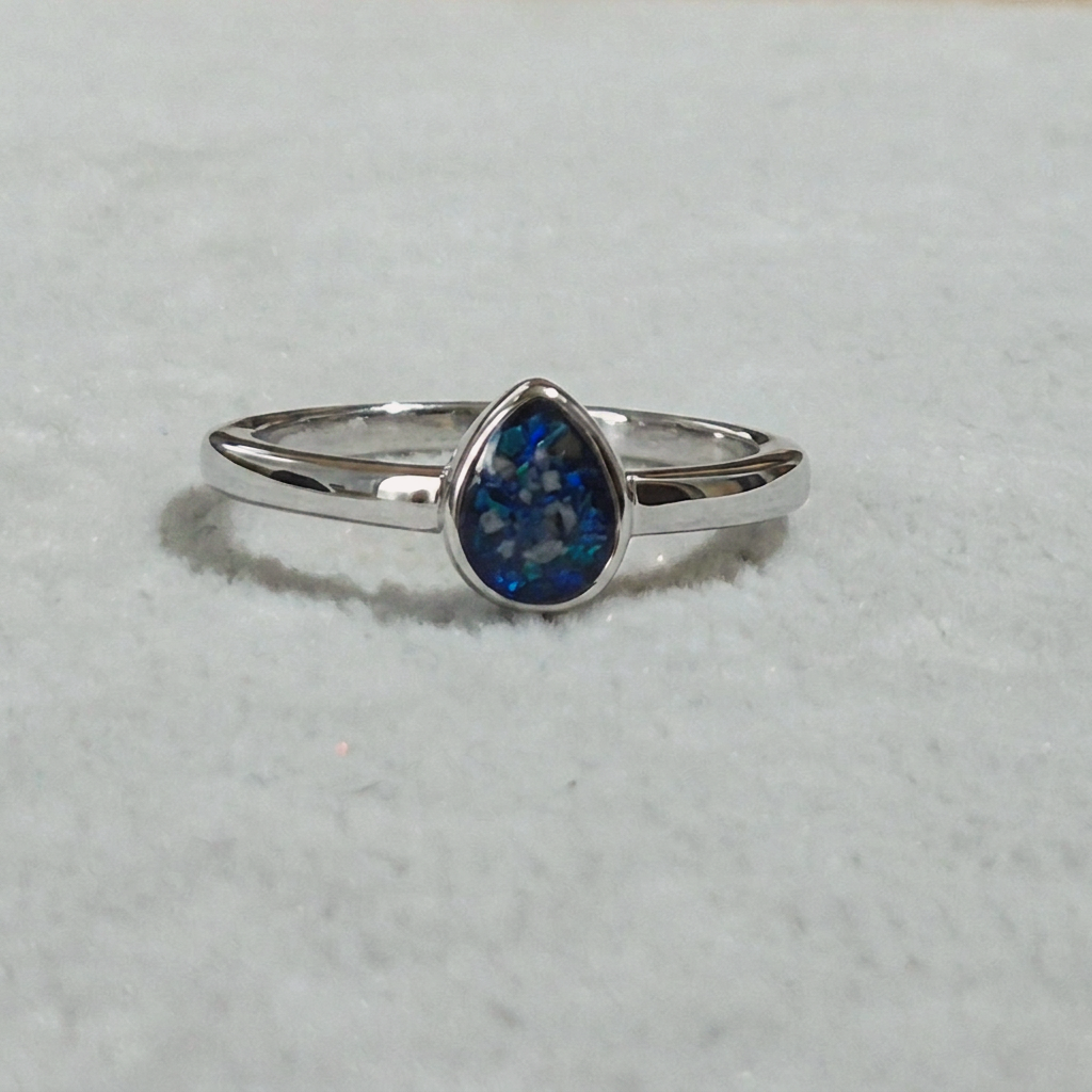 Teardrop Ring - Silver Stainless Steel