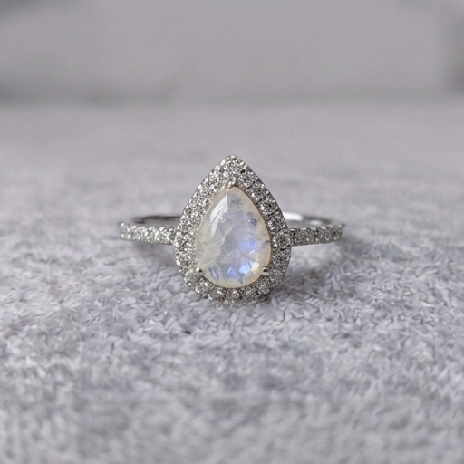 Amelia - Diamante Teardrop Ring