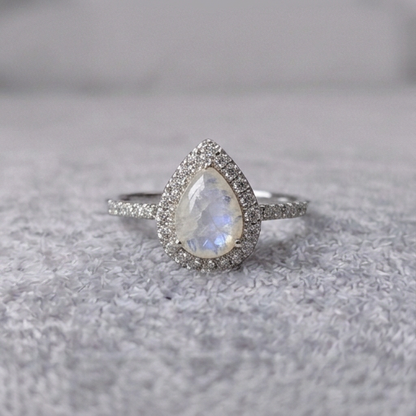 Amelia - Diamante Teardrop Ring