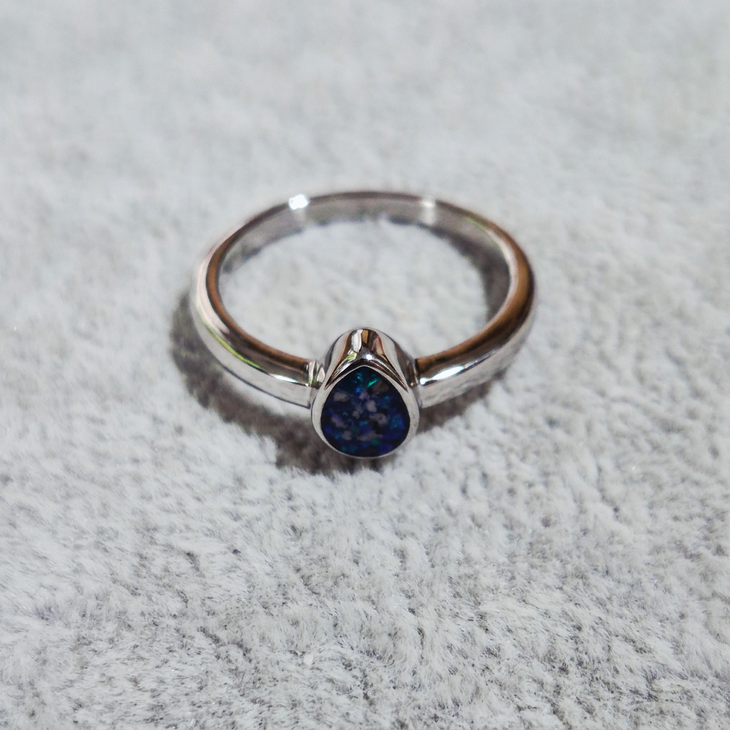 Teardrop Ring - Silver Stainless Steel