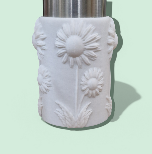 Sunflower Tumbler Sleeve - White