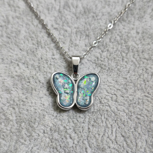 Butterfly Pendant - Silver Stainless Steel
