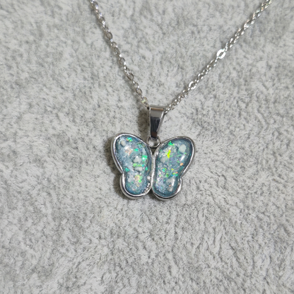 Butterfly Pendant - Silver Stainless Steel