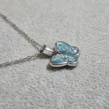 Butterfly Pendant - Silver Stainless Steel