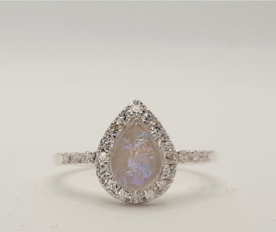 Amelia - Diamante Teardrop Ring