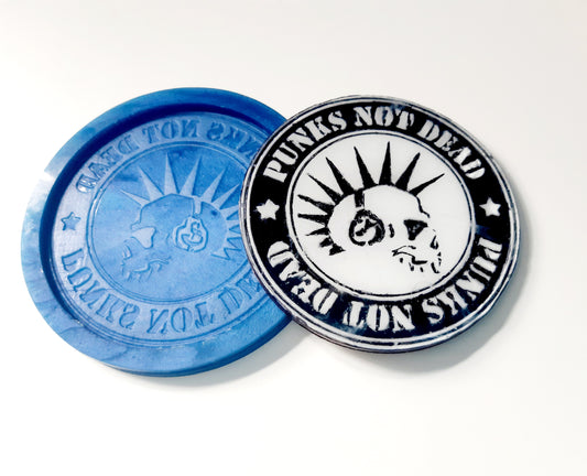 Punks Not Dead Coaster Silicone Mould
