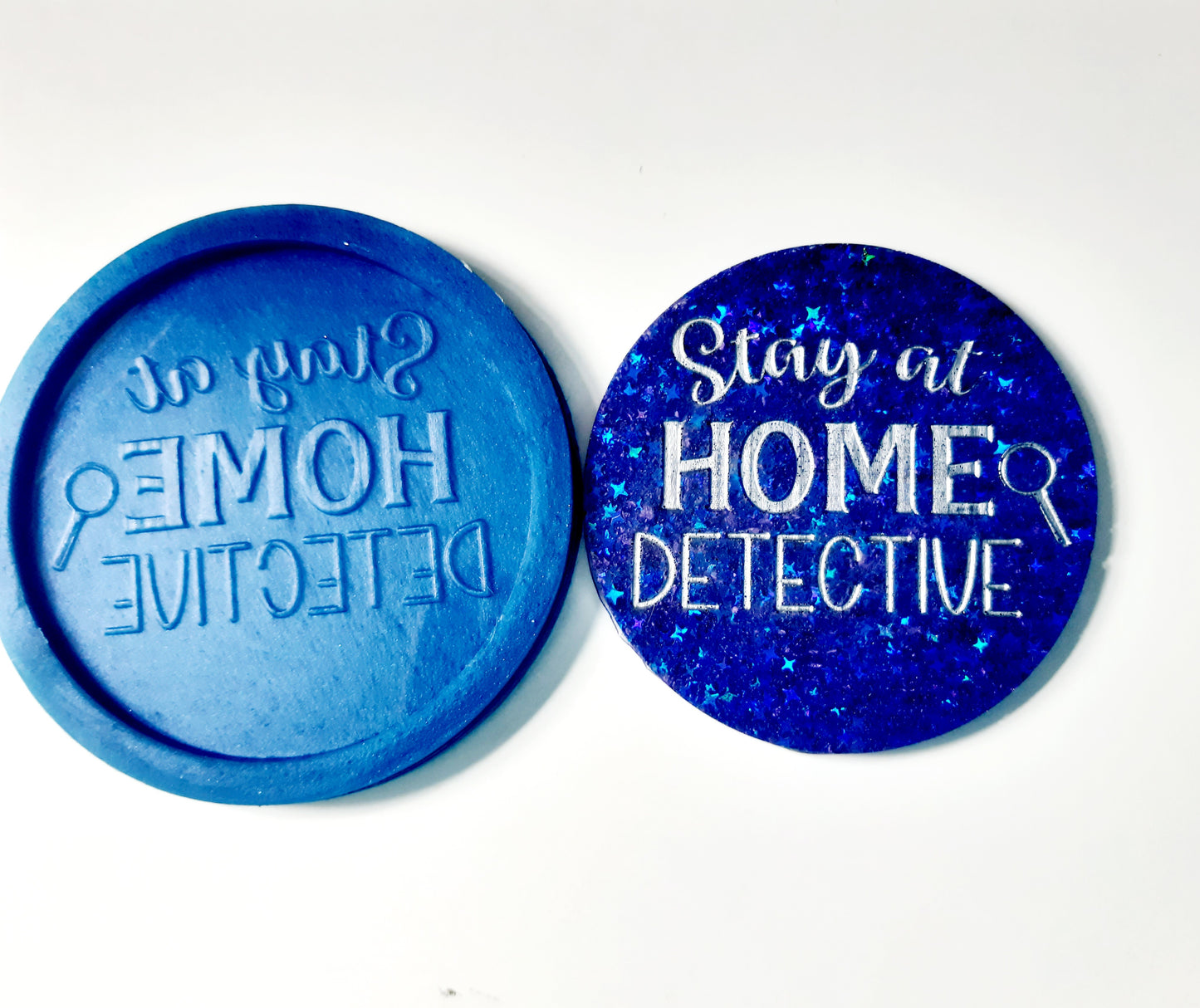 Stay at Home Detective Coaster Silicone Mould